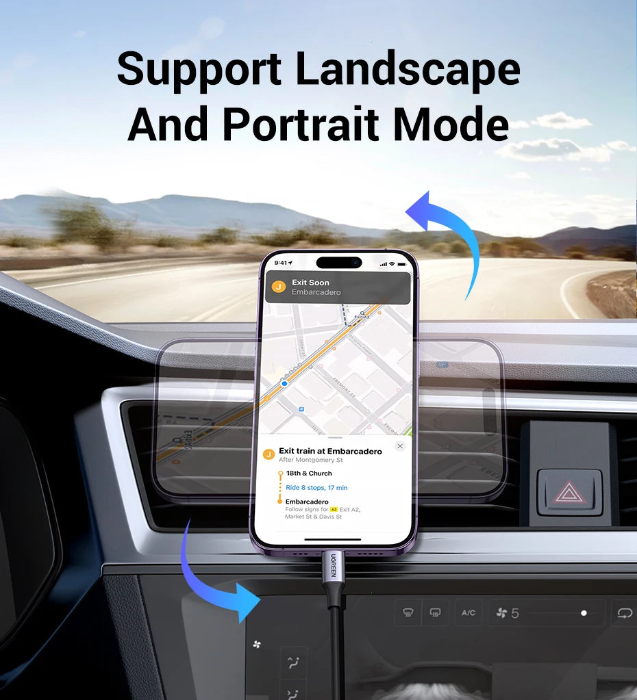 UGREEN Magnetic Car Phone Holder – Air Vent Mount