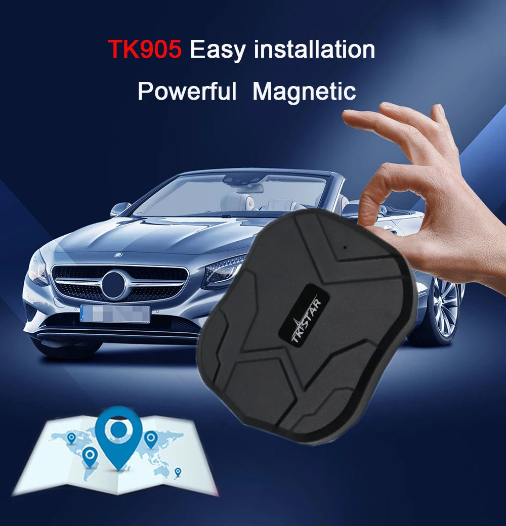 TKSTAR TK905 GPS Tracker for Car – 5000mAh, Waterproof, Magnetic, Free App
