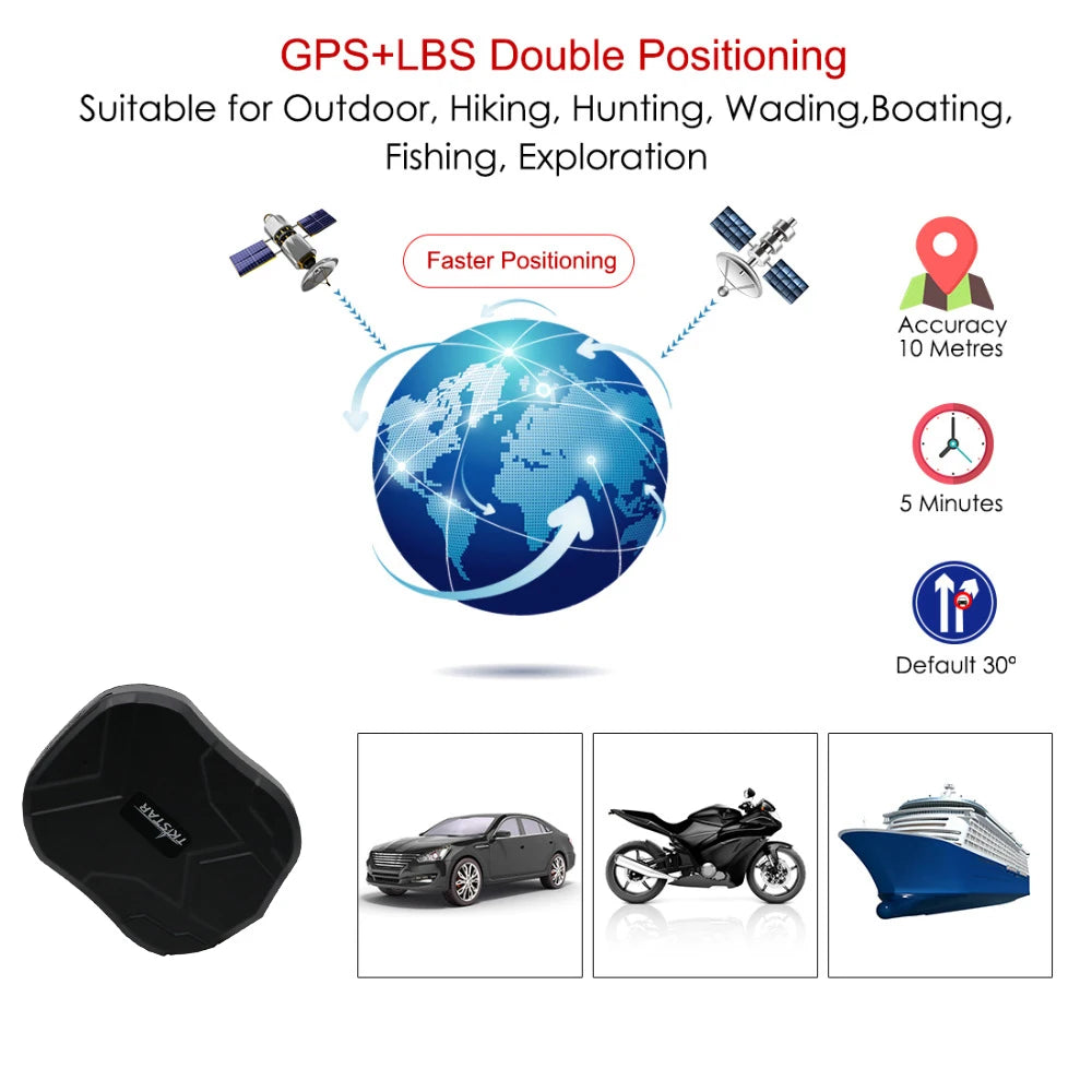 TKSTAR TK905 GPS Tracker for Car – 5000mAh, Waterproof, Magnetic, Free App
