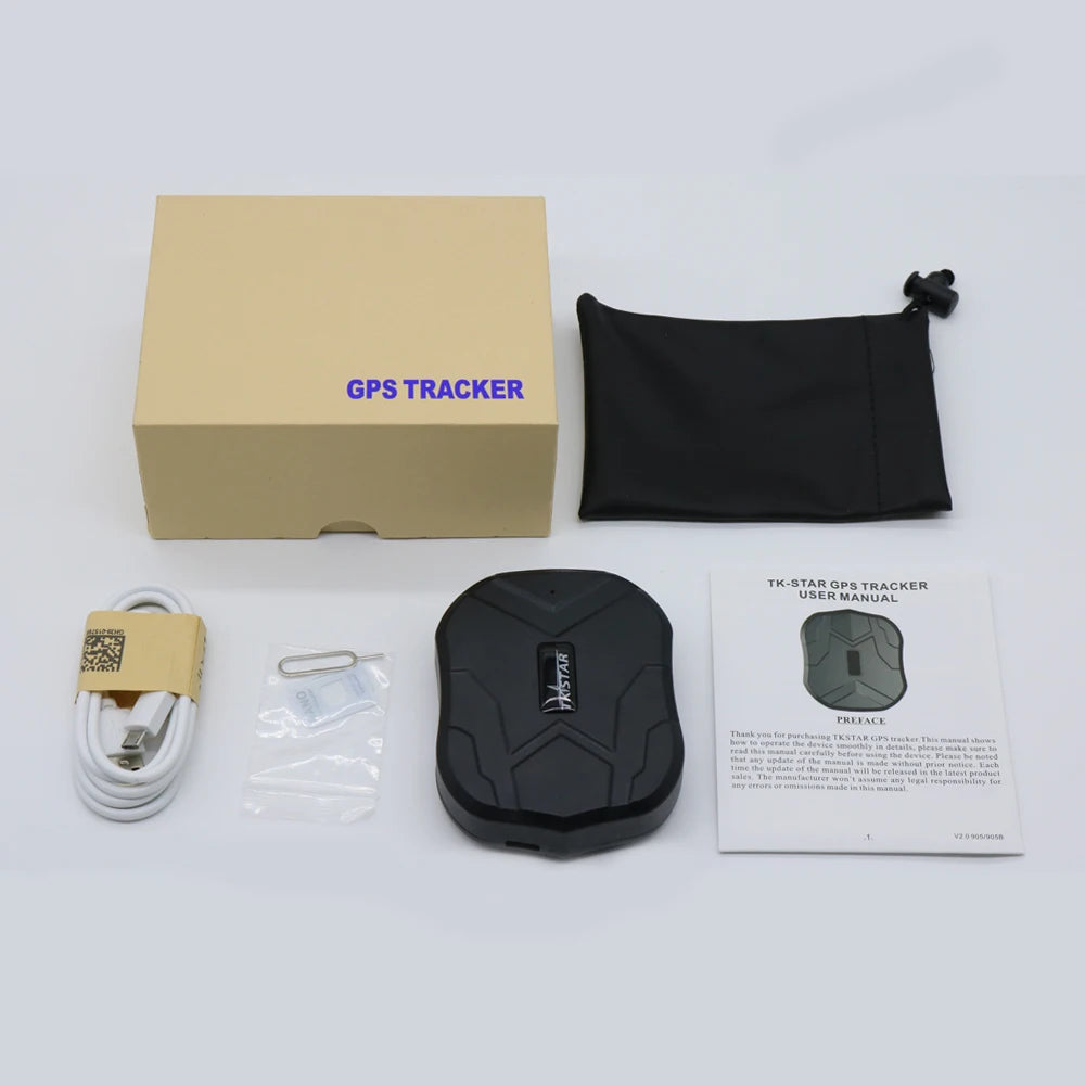 TKSTAR TK905 GPS Tracker for Car – 5000mAh, Waterproof, Magnetic, Free App