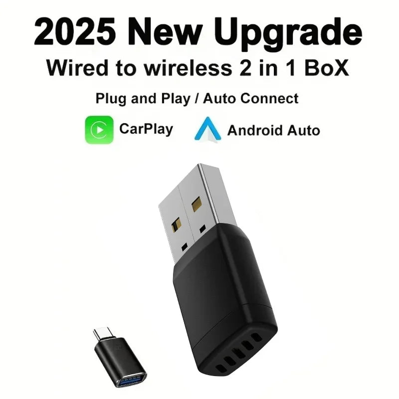Mini Wireless CarPlay Adapter Android Auto Wireless Dongle Wifi 5.8G Auto Connect Box For iphone Android Phone For Volvo Benz VW