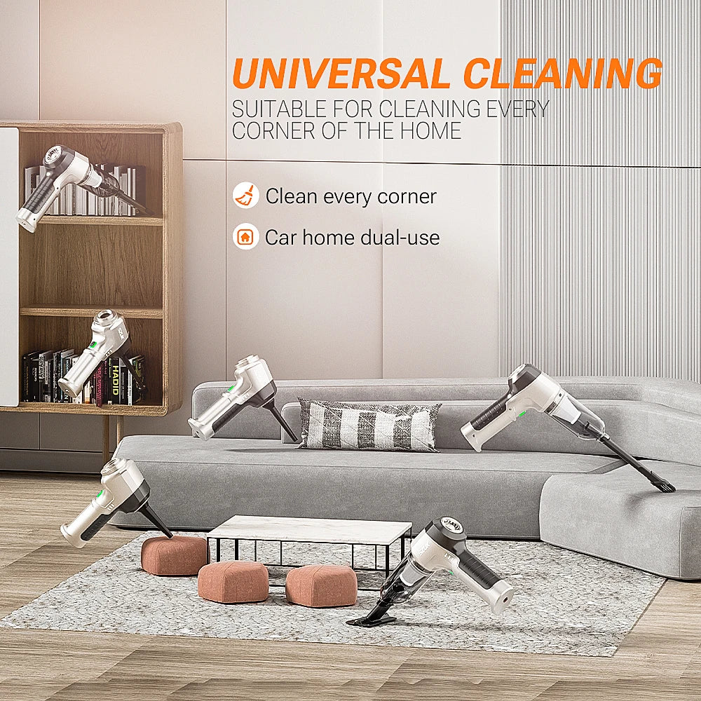 SZUK Cordless Car Vacuum Cleaner – 15KPa Strong Suction, HEPA Filter, 3-in-1