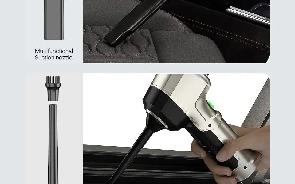 SZUK Cordless Car Vacuum Cleaner – 15KPa Strong Suction, HEPA Filter, 3-in-1
