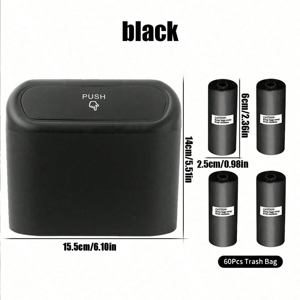 Car Trash Can with Lid & Garbage Bags – Leak-Proof, Portable & Hanging
