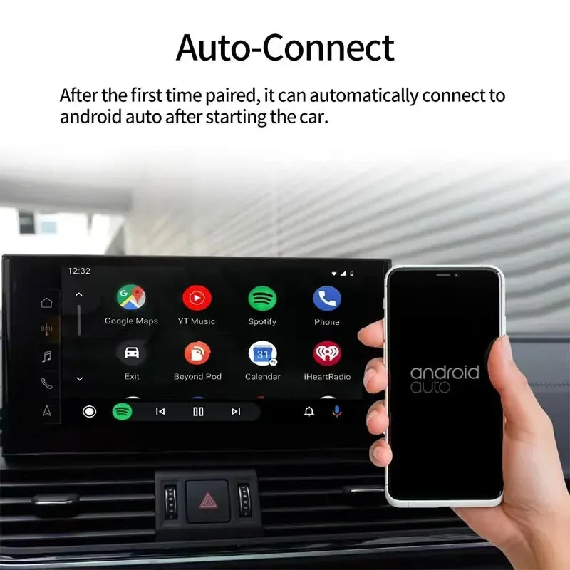 Mini Wireless CarPlay Adapter Android Auto Wireless Dongle Wifi 5.8G Auto Connect Box For iphone Android Phone For Volvo Benz VW