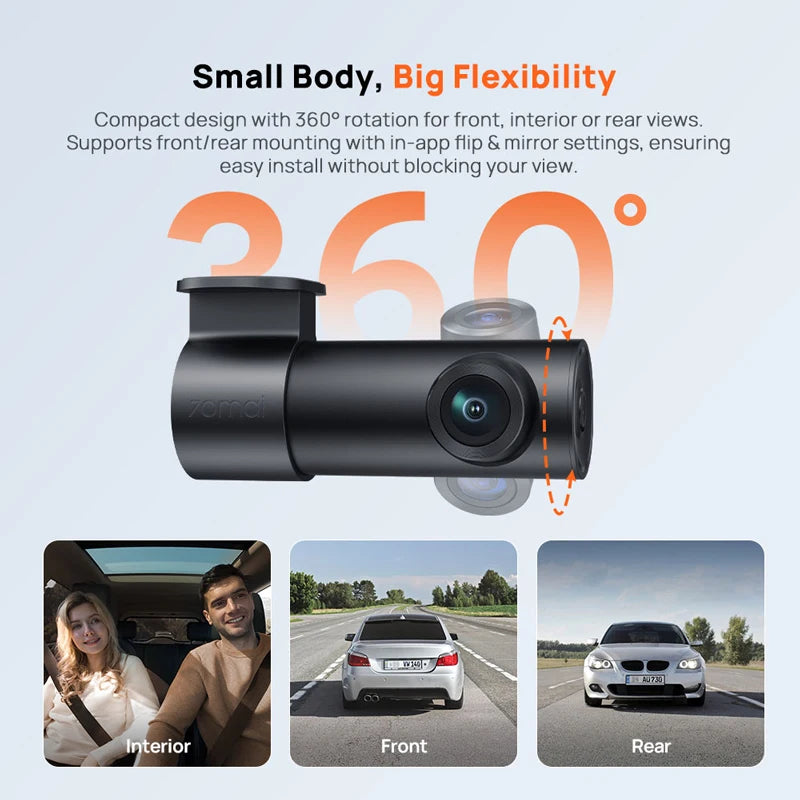 70mai M310 Plus 2K Dash Cam | 1440P QHD, 143° FOV, Night Vision & 24H Parking Guard