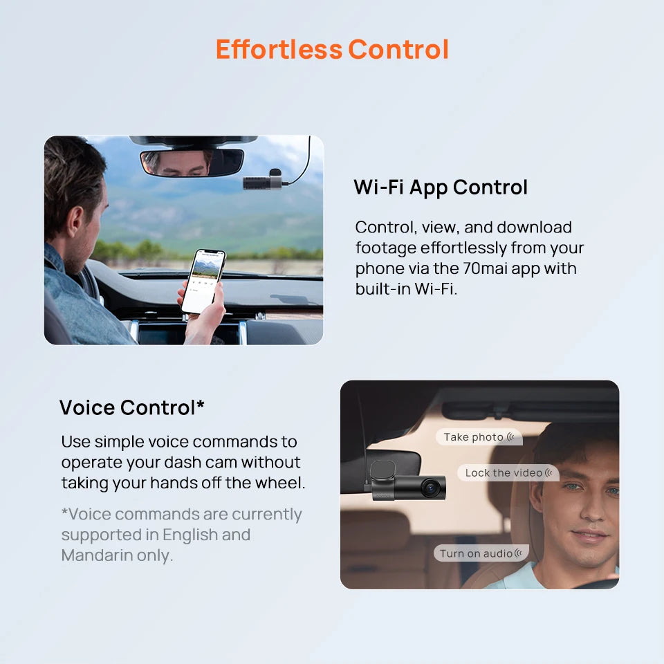 70mai M310 Plus 2K Dash Cam | 1440P QHD, 143° FOV, Night Vision & 24H Parking Guard