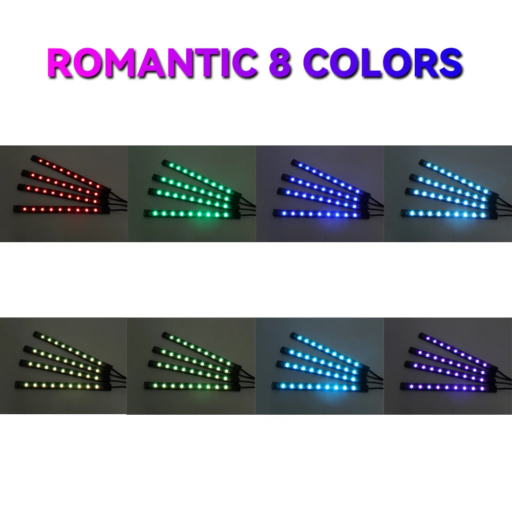 RGB Car Interior LED Ambient Light – Music Sync, App & Remote Control