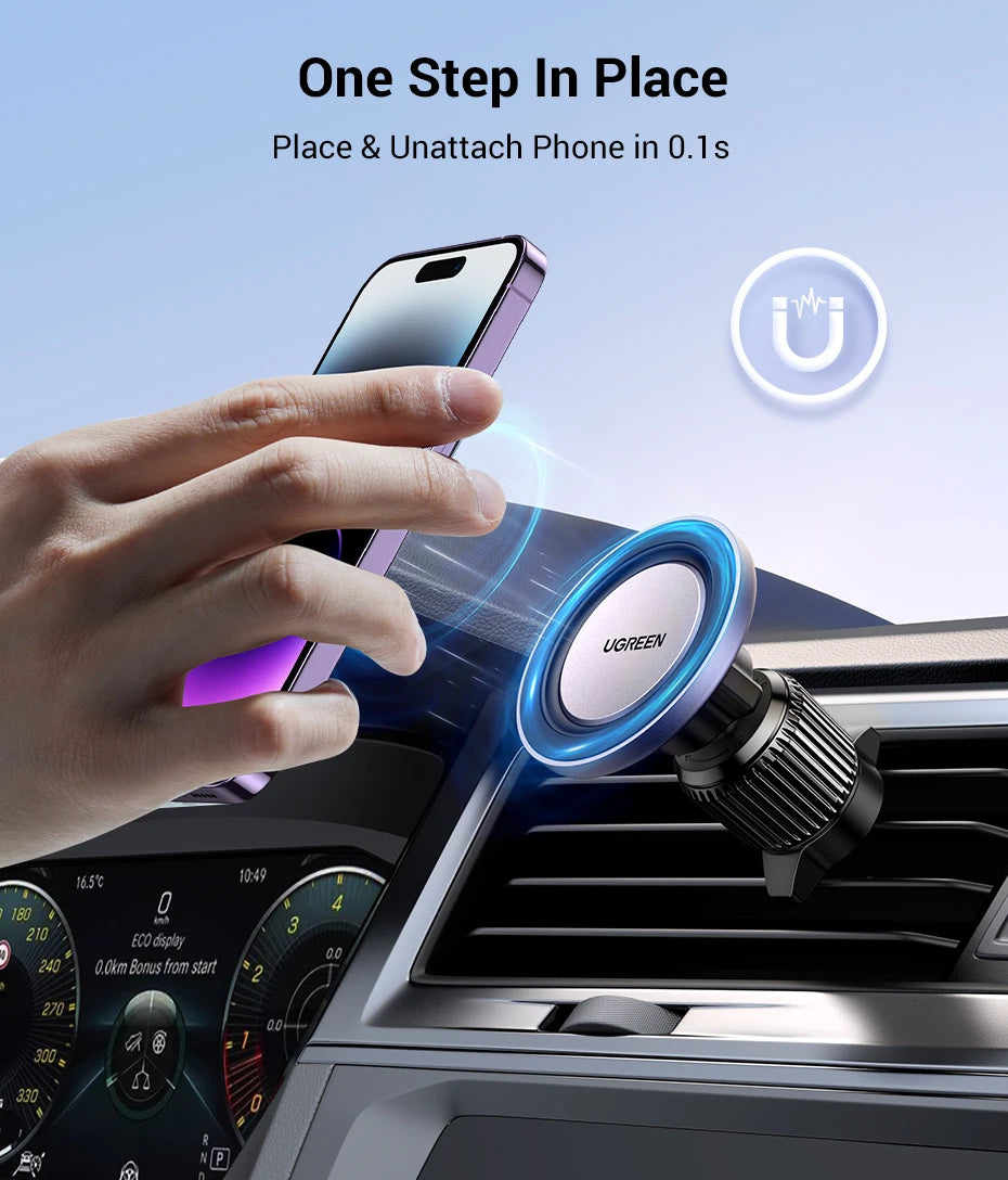UGREEN Magnetic Car Phone Holder – Air Vent Mount