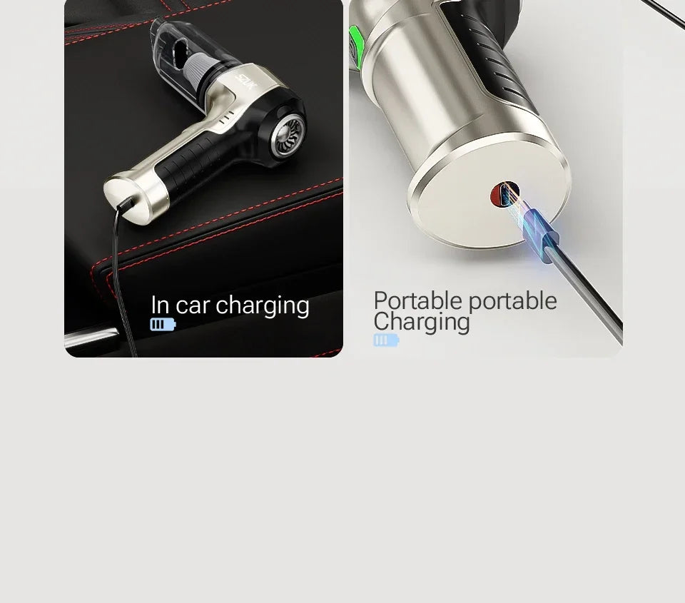 SZUK Cordless Car Vacuum Cleaner – 15KPa Strong Suction, HEPA Filter, 3-in-1